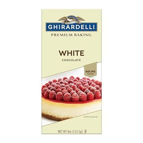 GHIRARDELLI 프리미엄 화이트 초콜릿 베이킹 바 113.4g(4oz) 바, 1개