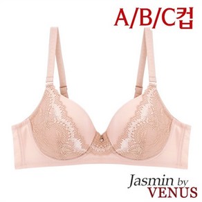 자스민by비너스 75A-90C 새틴레이스 노와이어 브라1종 JBR1242