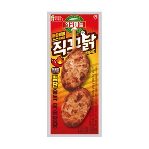 롯데 의성마늘 직꾸닭 매콤레드 100g 핫바, 12개