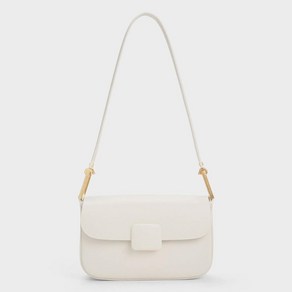 CHARLESKEITH KOA 코어 스퀘어 푸시 락 숄더백(CREAM)