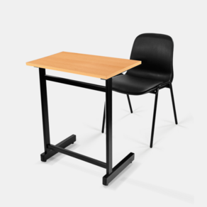 스튜디오칼츠 학원용 책상 의자 세트 102 DESK + 102 Chai SET, 블랙, 모카 브라운