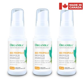 [캐나다직구]오가니카 비 프로폴리스 스프레스 알콜프리 30ml x 3병 Oganika Bee Popolis, 3개