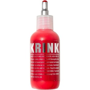 Krink K-66 빨간색 페인트 마커 - 금속 종이 표면 등에 고유한 자국을 위한 생동감 있고 불투명한 파인 아트 그래피티 알코올 기반 지속적인 선을 크링크 영구