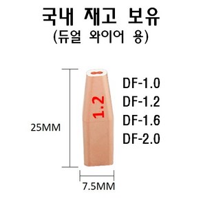 레이저용접기 더블 와이어 팁 / 레이저용접기 듀얼 와이어 노즐 /슈퍼 더블 와이어 노즐 팁/ SUPER 헤드 더블 와이어 팁, DF-1.0, 1개