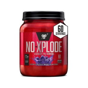 BSN N.O. XPLODE 프리 워크아웃 파우더 포도맛 60회 분, 1개, 11kg