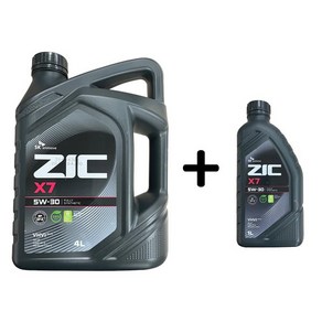 ZIC X7 5W30 SP 4L 1개 + 1L 가솔린 엔진오일