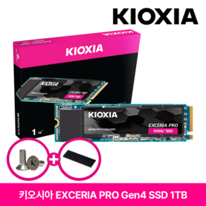 키오시아 EXCERIA PRO NVMe SSD Gen4 1TB + NVMe방열판, LSE10Z