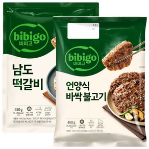 비비고 남도떡갈비450g+비비고 언양식바싹불고기460g, 1세트, 910g