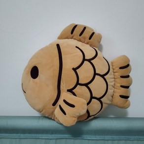 붕어빵 인형 베개 쿠션 등받이 방석 생일 선물 사무, 만화 잉어 (약 30cm)