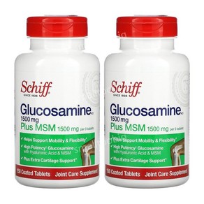 쉬프 글루코사민 MSM 500mg 150정 2병 엠에스엠 식이유황 schiff HCI, 2개