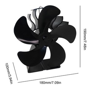 무동력 팬 난로 5 블레이드 스토브 선풍기 조용한 가정용 히터 겨울 워머 열 구동 통나무 우드 버너 에코, 5 blades, 02 5 blades_01 CHINA