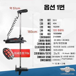 하스윙 가이드 모터 선외기엔진 루어 추진기 120lbs 전동 카약 보트, 1. GPS-183 기계