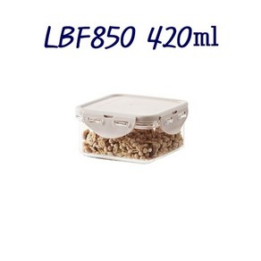 LBF850 락앤락 비스프리 PIK 정사각 스테커블 420ml 1532pq, 1개