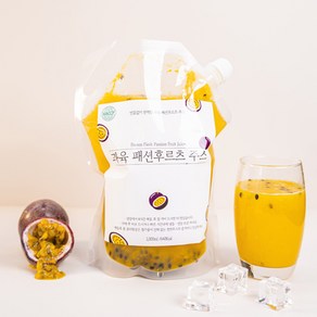 느루 패션후르츠 주스 과육 1Kg, 6개, 1ml