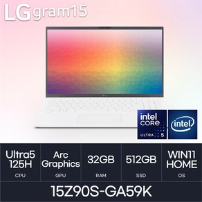 LG전자 2024 그램15 15Z90S-GA59K, WIN11 Home, 32GB, 512GB, White