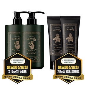 동국제약 르판시 안티헤어로스 샴푸 500ml + 아미노&프로틴 트리트먼트 250ml 탈모 샴푸 각질제거 두피케어 각질케어 피지케어 탈모증상완화 단백질케어, 2세트