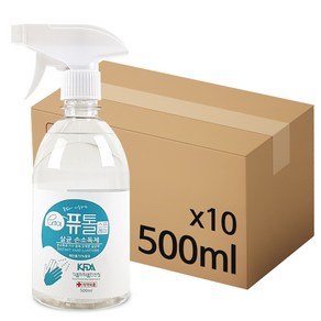 크로바 퓨톨 뿌리는 손소독제 살균소독제 500ml x 10, 10개