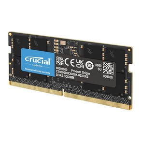 Cucial 96GB DDR5 RAM 5600MHz 또는 5200MHz 4800MHz 노트북 메모리 키트 SODIMM 262핀 13세대 인텔 코어 AMD Ryzen 7000과 호