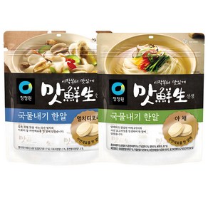 청정원 맛선생 멸치1 + 야채1 국물내기 한알 코인육수, 2세트, 200g