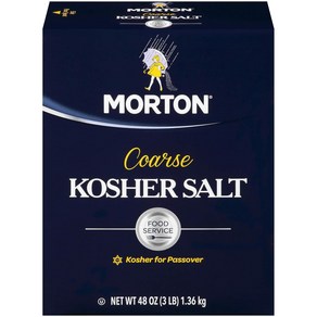 Moton Koshe Salt 모튼 코셔 굵은 소금 3파운드(1.36kg) 5개, 1개, 1.36kg