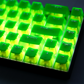 워키 반투명 키캡 LED 투과 기계식 키보드 키캡 5컬러 130key, 그린