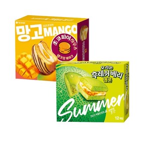 오리온 후레쉬베리 멜론맛 372g 초코파이 망고맛 384g, 1세트, 756g