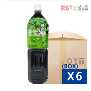 청솔 황금매실 음료, 1.5L, 6개