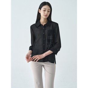 지센 여성 시쓰루 모노 중기장 블라우스 LFWSO601