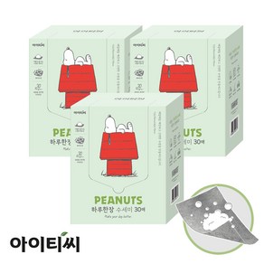 피너츠 스누피 하루한장 일회용 수세미(30매)X3박스, 3개, 30매