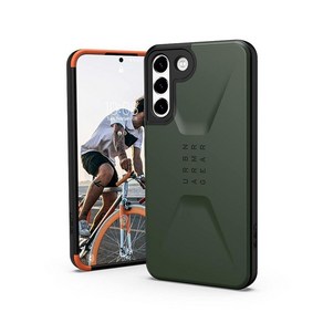 URBAN ARMOR GEAR UAG 디자인 삼성 갤럭시 S22 플러스 케이스 그린 올리브 슬릭 초박형 충격 흡수 민간인 보호 커버 [6.6인치 스크린] 170357