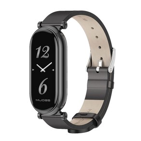 스트랩 샤오미 시계 43 가죽 글로벌 팔찌 버전 7 밴드 Miband 5 9 Band NFC Mi 스마트 Coea 6, Black 2, Fo Mi Band 8 9, 1개