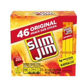 슬림짐 Slim Jim Smoked Meat Sticks 육포, 1박스, 365g