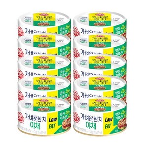 오뚜기 가벼운 야채참치, 100g, 10개