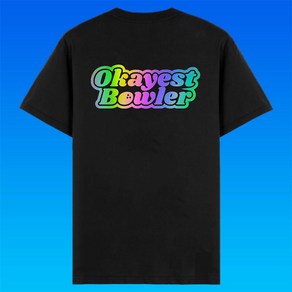 볼링크루 Okayest Bowler 볼링 티셔츠 홀로그램 반팔 의류