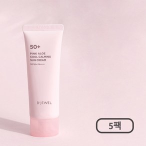 비주얼 핑크알로에 쿨카밍 선크림 SPF50+ PA++++, 40ml, 5개