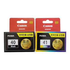 캐논 정품잉크 PG-40 CL-41 카트리지, 1개, 4색세트(PG-40+CL-41))