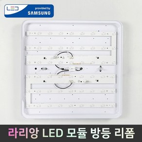 [라리앙] LED모듈 25W 50W 국산 삼성LED 방등 안정기일체형 리폼 조명 LED전등교체 플리커프리, 방등리폼50W(25W 2개)