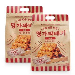 명가 꽈배기 참깨 개별포장 과자 간식 대용량, 2개, 500g