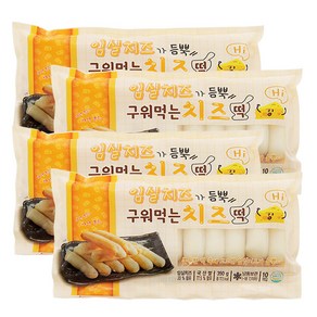 [맛떡] 임실치즈 가득 구워먹는 치즈떡 4봉, 350g, 4개