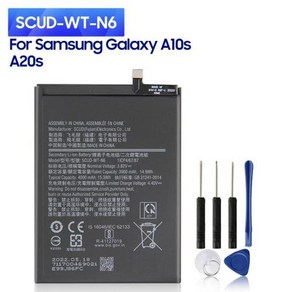 삼성 갤럭시 A10s A20s SM-A2070 SM-A107F A21 용 교체 휴대폰 배터리 SCUD-WT-N6 4000mAh, 1개