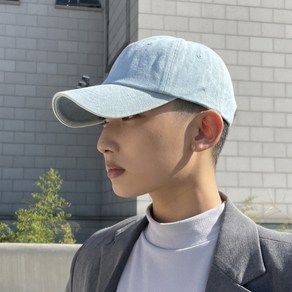 빅애플샵 남자 청 볼캡 데님 모자 야구모자 Denim cap