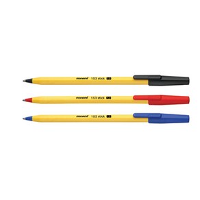 모나미 153스틱볼펜 153 STICK 볼펜 1개입 1.0mm 0.7mm 흑 청 적-1.0mm