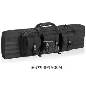 더블 긴 총 건 케이스 가방 36inch/90cm 전술 소총 배낭 권총 소프트 총기 운반 카빈 케이스, 36인치 블랙, 1개