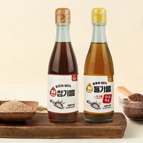 장인의방GL [김선교장인]단1회 저온착유 들기름 300ml+참기름 300ml