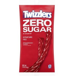 미국 트위즐러 딸기맛 슈가프리 로우 팻 트위스트 젤리 TWIZZLERS Twists Stawbey Suga Fee Chewy Candy Low Fat 5oz, 1개, 141g