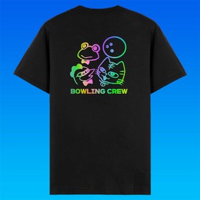 볼링크루 BOWLING CREW 볼링 티셔츠 홀로그램 반팔 의류