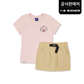 아이더 키즈 여아 셀리나 반팔 티바지 세트 JWM22M02P1 (정가 89 000)