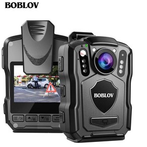 캠코더 BOBLOV M5 미니 카메라 4200mAh 배터리 15 시간 녹화 경찰 바디 HD 1440P 170 ° 각도 보안 소형 128G, 128GB