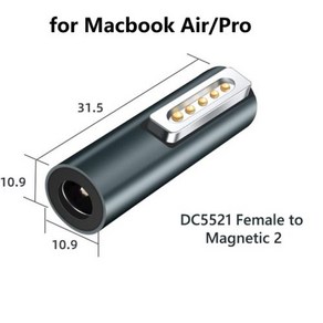 애플 맥세이프 3 맥북 에어 프로용 마그네틱 USB C PD 2021 2023 고속 충전 140W 컨버터, 8.fo magsafe2, 1개