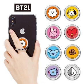 BT21 휴대폰거치대 핸드폰거치대 스마트링 페이스링 알제이, 1개, 상세페이지 참조